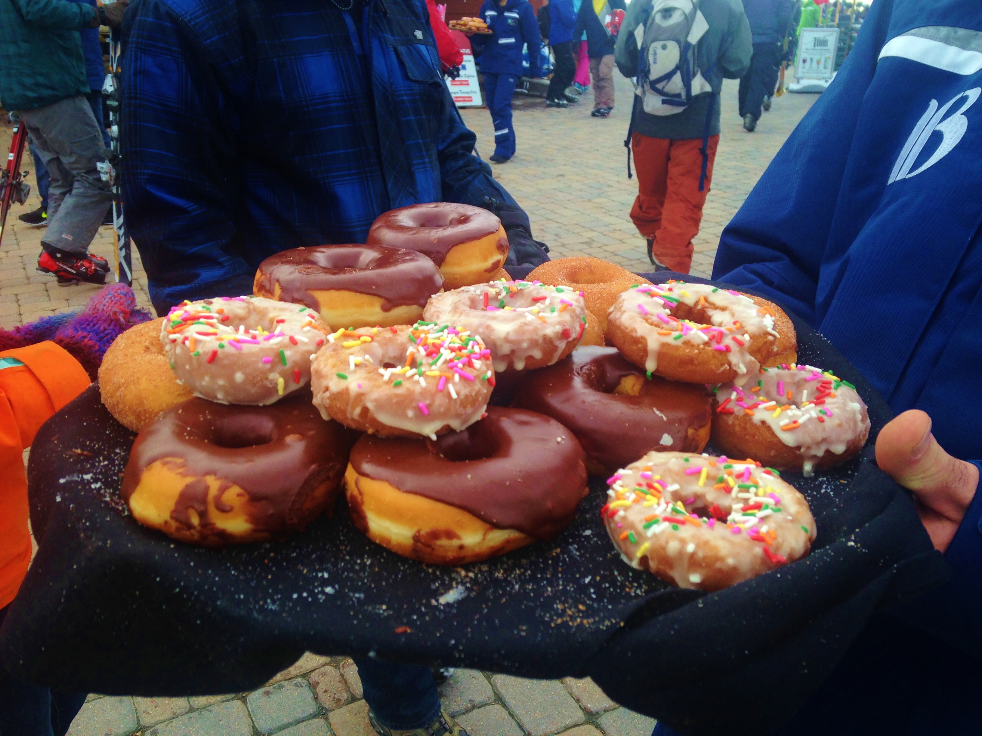 Donuts at opening day in Breckenridge